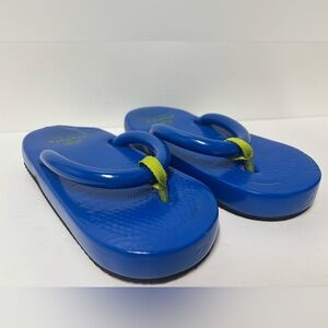 FLOATIE Rare Y2K Sugar Shoes Blue Green Flip Flop Women’s Size Medium 7/8